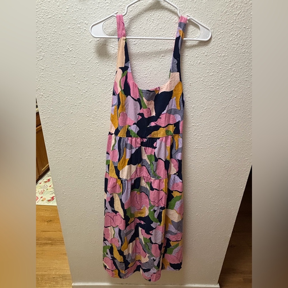Ava & Viv Multicolor Floral Print Sundress - Pink, Navy, Yellow, Green